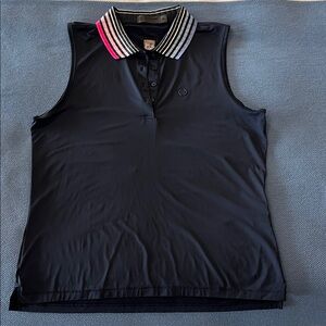 Women’s GFore silky sleeveless polo - M